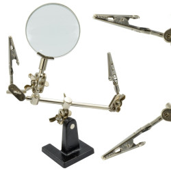 TRZECIA RĘKA UCHWYT LUPA DO LUTOWANIA KROKODYLKI