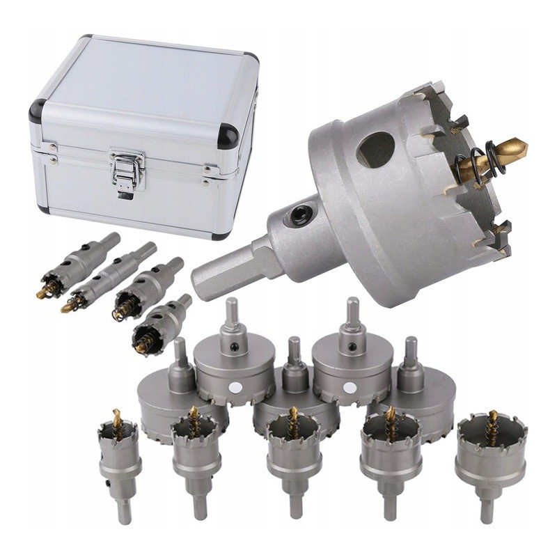 Otwornice Widiowe Wiertła Koronki Do Metalu 10 szt