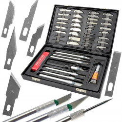 NÓŻ MODELARSKI SKALPEL NOŻYK NOŻYKI ZESTAW 56szt