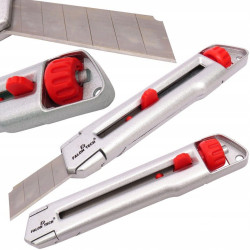 NÓŻ DO TAPET METALOWY NOŻYK 18mm ŁAMANE OSTRZA