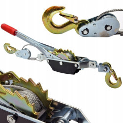 WYCIĄGARKA RĘCZNA WCIĄGARKA LINOWA 2000KG 2T HAKI