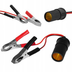 GNIAZDO ZAPALNICZKI Z KROKODYLKAMI DO AKUMULATORA