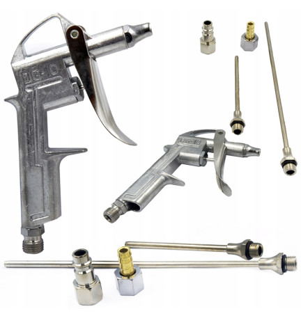 Pistolet + dysze do przedmuchiwania