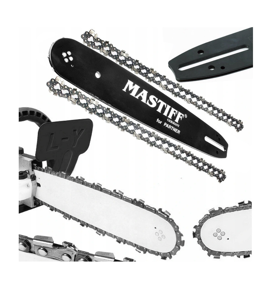 PROWADNICA 14 + DWA ŁANCUCHY 3/8" 1,3mm 52