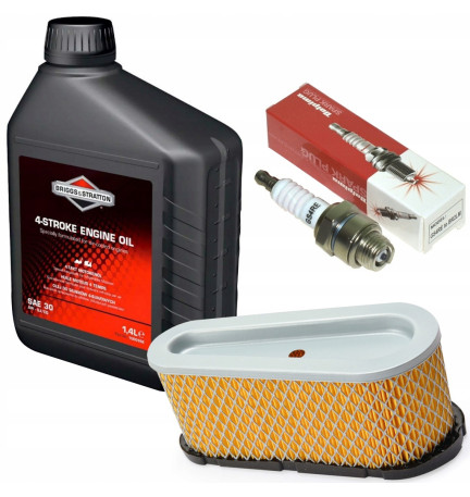 OLEJ 1,4L FILTR POWIETRZA BRIGGS 12 - 15KM +ŚWIECA