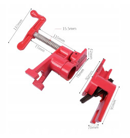 4-SZT ŚCISK STOLARSKI RUROWY BEZKOŃCOWY 3/4"