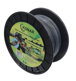ŻYŁKA KOSY WZMACNIANA Z DRUTEM 2,4MM 100M ZBROJONA