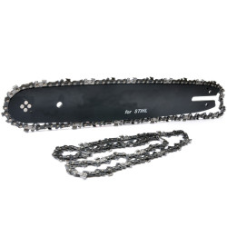 Prowadnica + 2 lancuchy 14"38cm 3/8" 1,3mm 50og