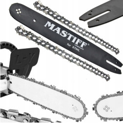 Prowadnica + 2 lancuchy 14"38cm 3/8" 1,3mm 50og