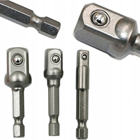 Redukcje do nasadek wkretarki 1/4" 3/8" 1/2"
