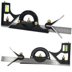 KĄTOWNIK KOMBINOWANY LINIAŁ 300 mm KĄTOMIERZ 0-180